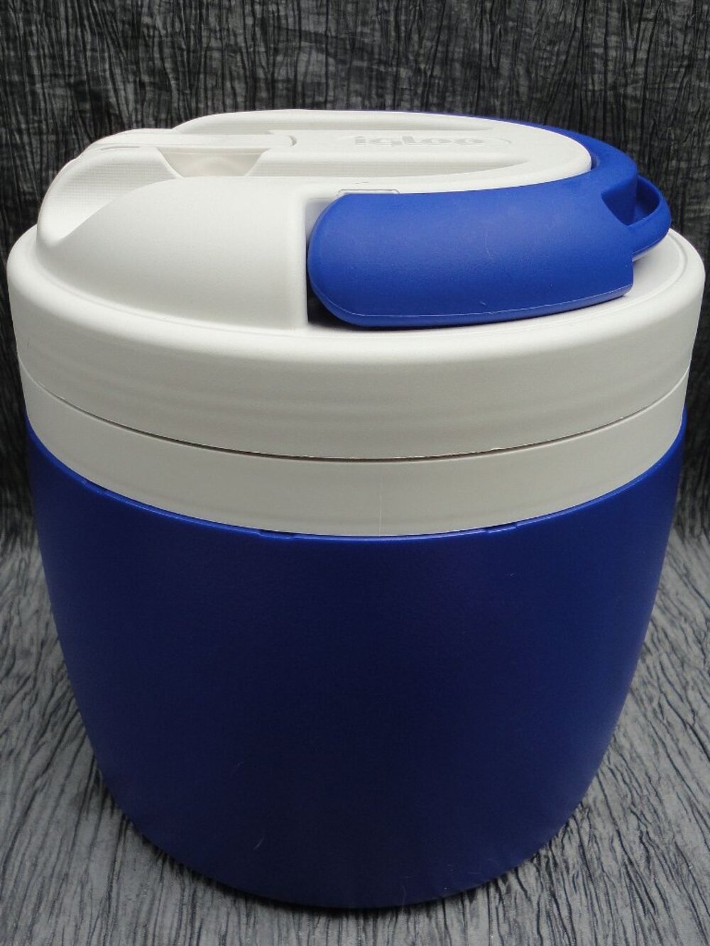 Vtg IGLOO Elite 1 gallon Water Cooler Dog K9 Training Drinking Blue & White USA